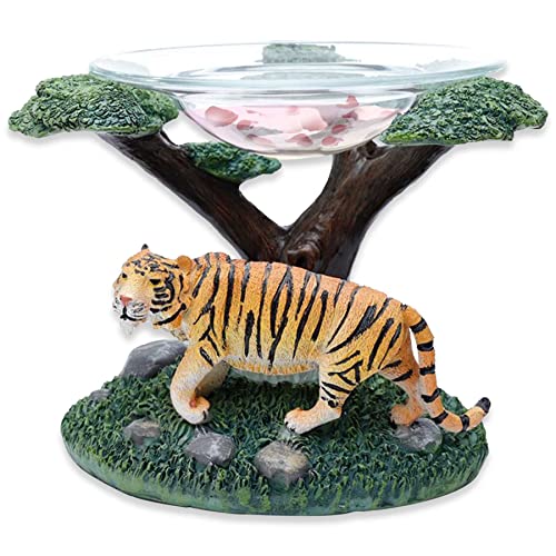 mtb more energy Duftlampe ''Wandering Tiger'' - Duftlicht Aromalampe Teelichthalter - Höhe 10 cm - Figur Geschenk Deko