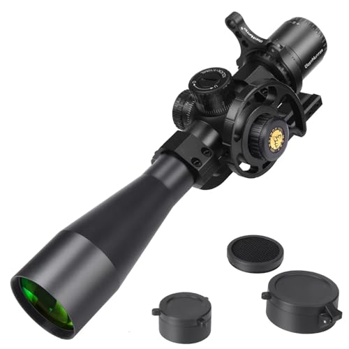 WestHunter Optics WHT 6-24X44 SFIR FFP Compact Scope, 1/10 Mil First Focal Plane Red Illumination Etched Glass Reticle, 30mm Tube Precision Scope Sight, with Picatinny Mount