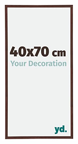 yd. Your Decoration - Bilderrahmen 40x70 cm - Bilderrahmen aus Kunststoff mit Acrylglas - Ausgezeichnete Qualität - Klares Kunstglas - Braun - Annecy