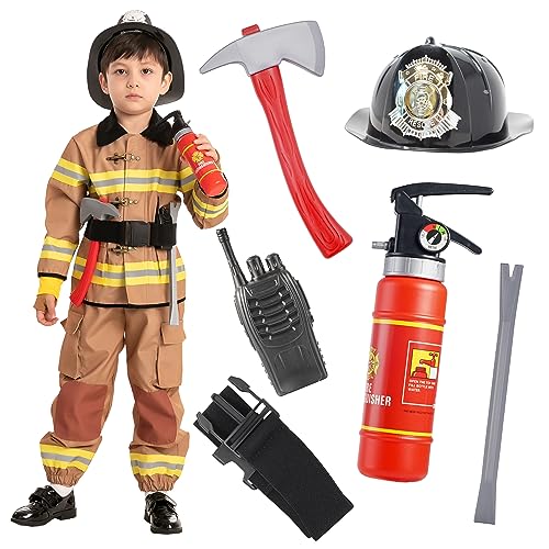 Spooktacular Creations Child Unisex Fireman Costume (Medium ( 8- 10 yrs))
