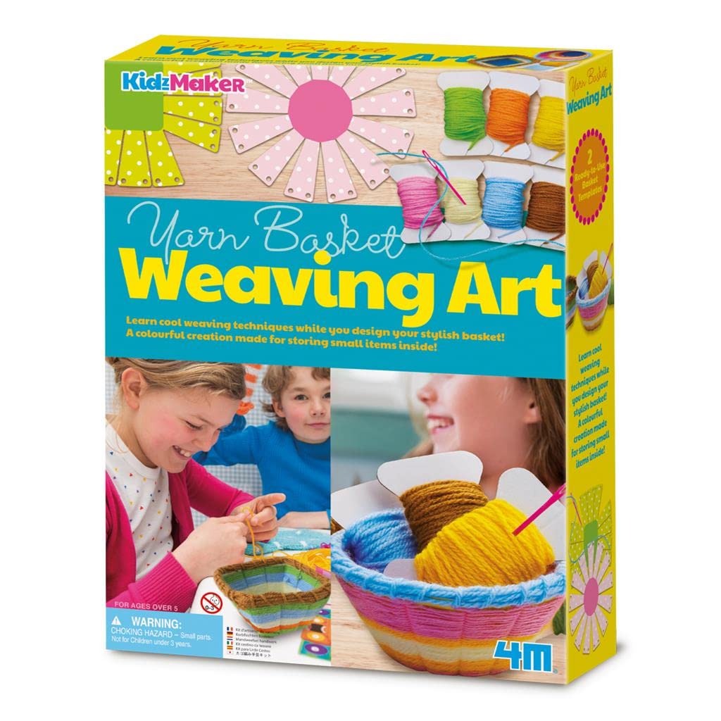 4M 404757 KidzMaker Basket Weaving Art, Multi Colour