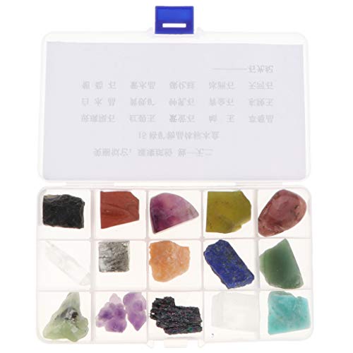 Toygogo Rock & Mineral Collection Geologie Science Kit Erdwissenschaftliches Spielzeug Schachtel Mit 15 Stück Quarzkristallproben