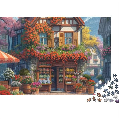 Schönes Haus Puzzles Für Erwachsene 500 Teile, Zimmer mit Meerblick 500-teiliges Puzzle, Bwechslungsreiche Puzzle Erwachsene, Puzzle-Geschenk, Familien-Puzzlespiel 500pcs (52x38cm)