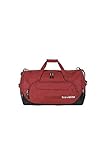 travelite große Reisetasche Größe L, Gepäck Serie KICK OFF: Praktische Reisetasche für Urlaub und Sport, 60 cm, 73 Liter, Rot