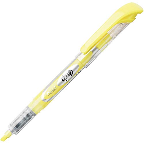 Pentel SL12-G Textmarker mit Flüssigtinte, 12 Stück, gelb