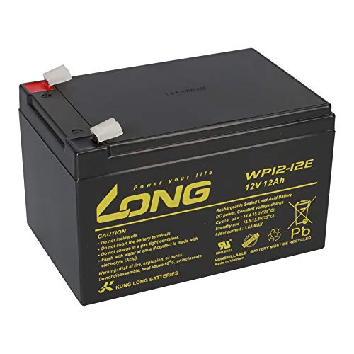 WSB Battery Blei Akku WP12-12E 12V 12Ah zyklenfest kompatibel MP12-12C, MP15-12C, WP14-12NE, LC-CA1212P1, LC-CA1215P1, REC14-12, EVX12120 UVM.