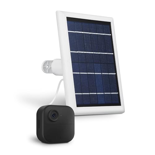 Wasserstein Outdoor-Solarpanel mit internem Akku, kompatibel mit Blink Outdoor (3. Generation) und Blink Outdoor 4 (4. Generation) Kameras (weiß) – Kamera nicht im Lieferumfang enthalten