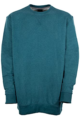 Kitaro Sweatshirt Pulli Herren Rundhals Baumwolle, Farbe:dunkelgrün, Herrengrößen:5XL