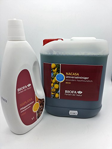 Eco-Werk Set | Biofa | Nacasa Universalreiniger 5 Liter + Naplana Pflegeemulsion 1 Liter