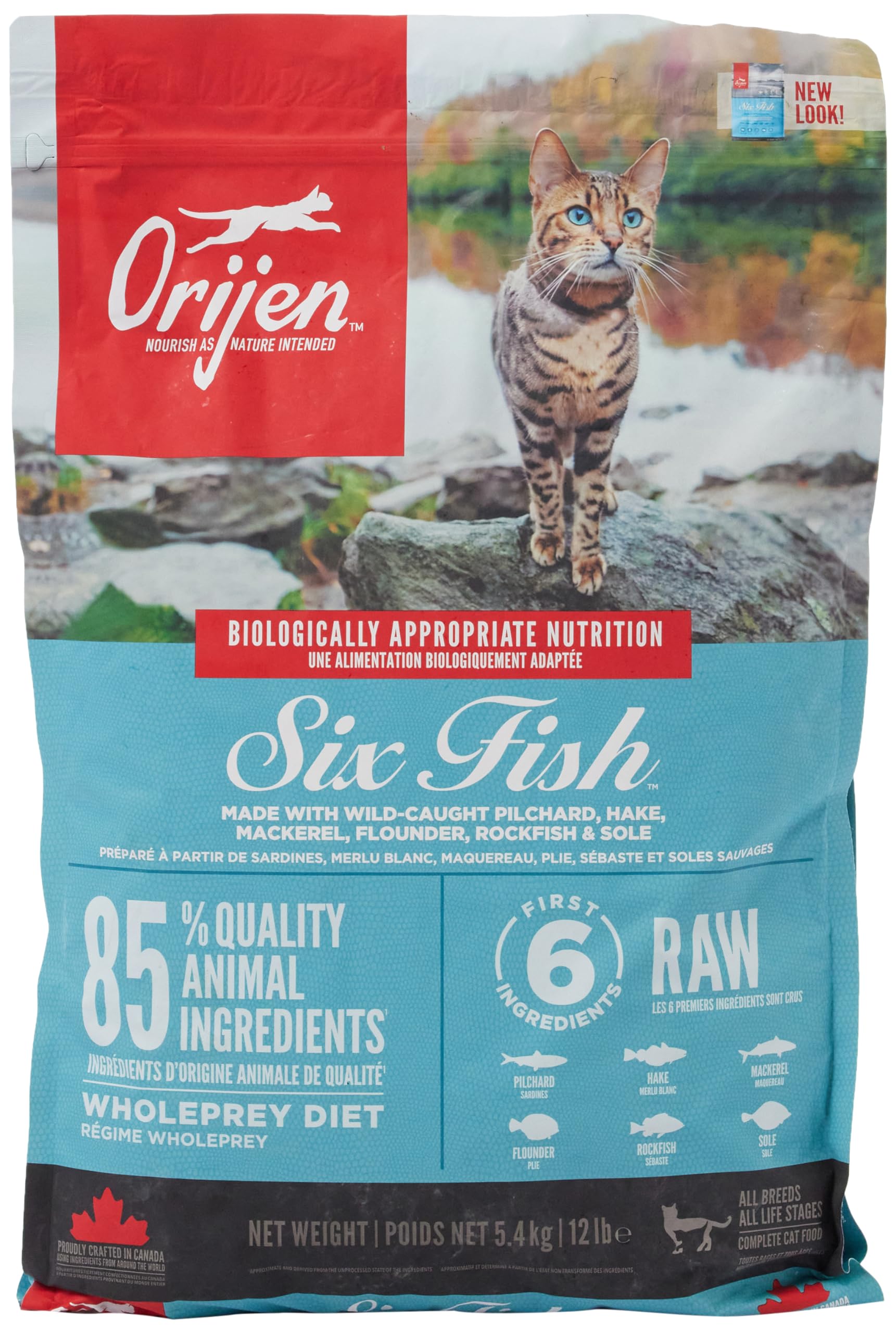 Orijen Six Fish Futter für Katzen und Kätzchen