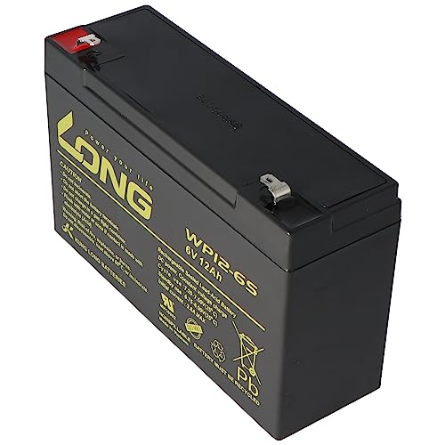 Kung Long WP12-6S Blei Akku 6 Volt 12Ah mit Faston Kontakt 4,8mm