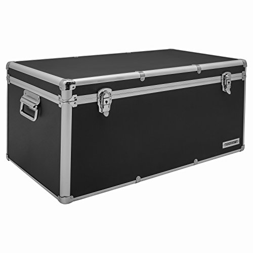 Aluminium-Rahmenkoffer Transport-Box, Koffer in Schwarz mit 82 Liter Volumen