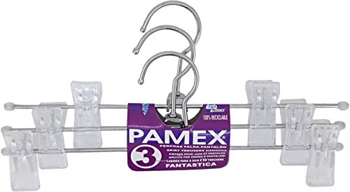 PAMEX Kleiderbügel für Rock oder Hose, 3 Stück