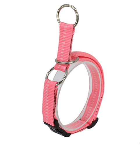 Koch G3322005 Nylon-Zughalsband mit Begrenzung und Klickverschluss gepolstert, S, rosa