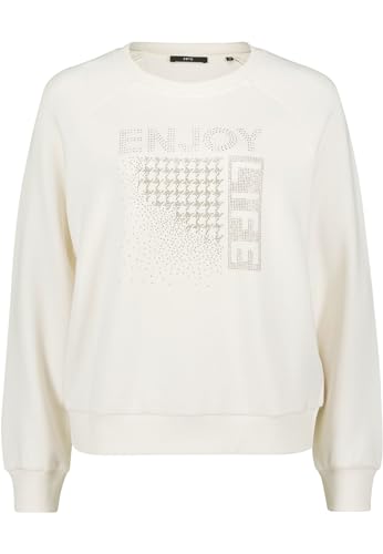zero Damen Sweatshirt mit Glitzerprint Patch CreamCream,40