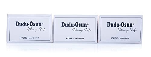 Dudu-Osun Pure (parfümfrei) - Schwarze Seife aus Afrika (3 x 150 g)