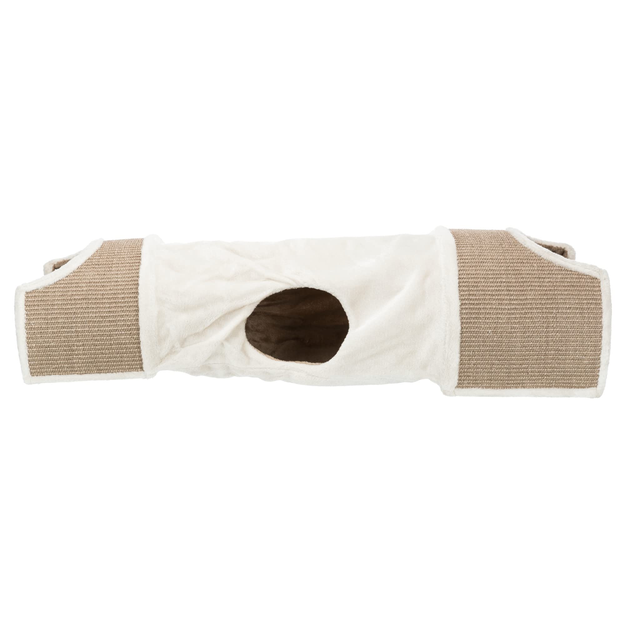 Trixie 43004 Kratztunnel, 110 × 30 × 38 cm, lichtgrau/braun/taupe