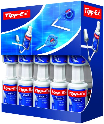 Tipp-Ex Rapid Correction Fluid Fast-drying 20ml White Ref 895950 [Pack 15 5]