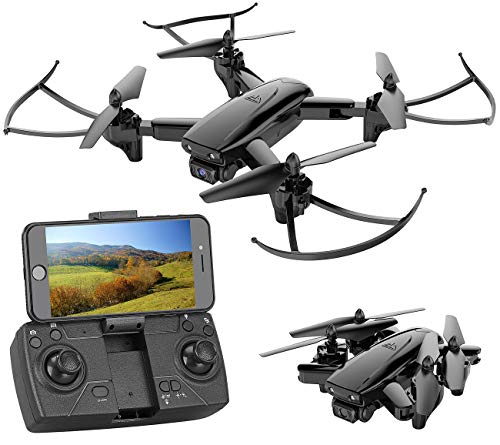 Simulus Dronen: Faltbarer WiFi-FPV-Quadrocopter mit HD Kamera, Optical Flow, App (Multicopter)