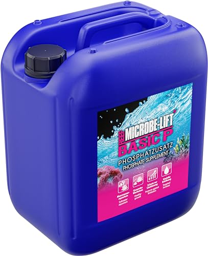 MICROBE-LIFT® - Basic P | Phosphat Zusatz zur regulierten Erhöhung des PO4-Werts in jedem Meerwasser Aquarium | Inhalt: 5L