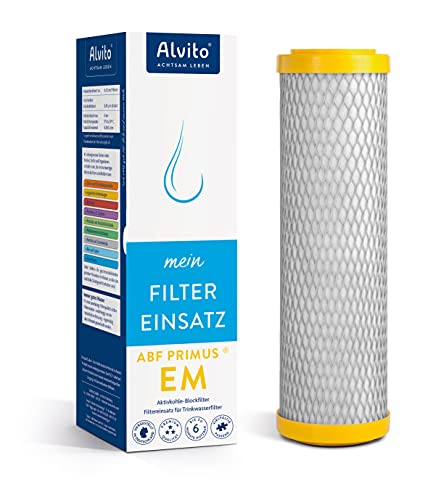 Alvito Primus EM Aktivkohle Blockfilter / Aktivkohle-Monoblock / Filtereinsatz mit EM-Keramik