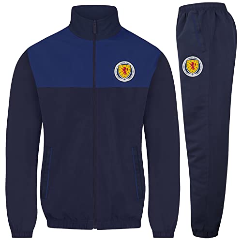 Schottland - Herren Trainingsanzug - Jacke & Hose - Offizielles Merchandise - Geschenk für Fußballfans - Marineblau - 2XL