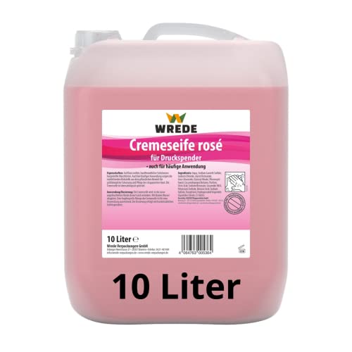 WREDE Cremeseife rose 10l - pH neutrale Seife für Seifenspender - Flüssigseife nachfüllbeutel