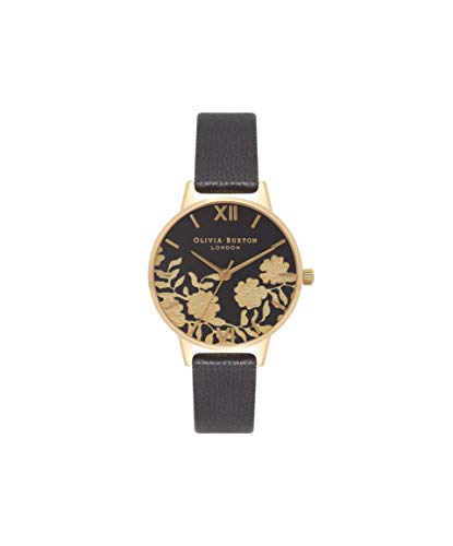 Olivia Burton Damen Analog Quarz Uhr mit Leder Armband OB16MV60