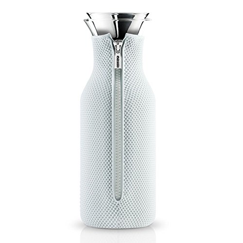 EVA SOLO – Kühlschrankkaraffe | skandinavisches Design | 1 Liter - 1.0l| Borrosilikat-Glas, Edelstahl, Silikon | spülmaschinenfest | 100% tropffrei | Weiß