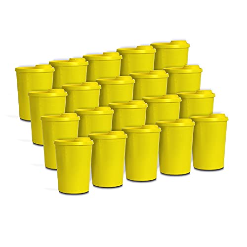 Abwurfbehälter - Servobox, Kanülen-Entsorgungsbox, Nadel-Abwurfeimer, Spritzen Entsorgungsspender, Entsorgungsbehälter - 2 Liter (20 Stück)