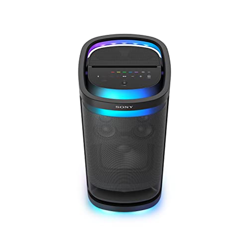 Sony SRS-XV900 - Kraftvoller Bluetooth Party Lautsprecher mit omnidirektionalem Party-Sound (Beleuchtung, für Indoor und Outdoor, 25h Akku, Karaokefunktion und Touch Panel - schwarz