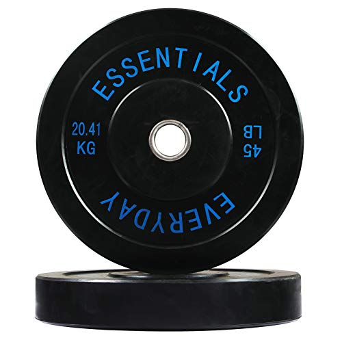 BalanceFrom Everyday Essentials Hantelscheibe, farbkodiert, olympische Stoßstange, 20,4 kg, 1 Paar