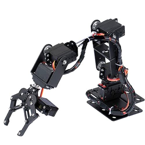 Roboterklaue, 6 Servomotoren Metal Gear 6DOF Manipulator Mechanischer Arm Glättungsrotation für Industrieroboterteile
