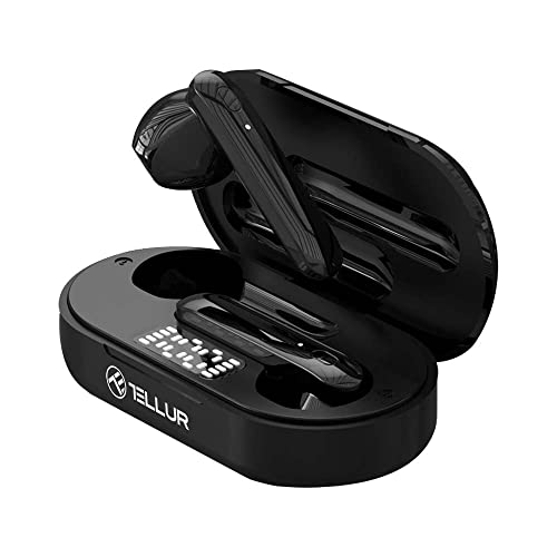 TELLUR Flip Bluetooth Kopfhörer mit Ladebox, BT 5.0, Touch-Steuerung für Musik und Anrufe, HD Hi-Fi-Sound, 13mm Treiber mit Bass Boost, Geringes Gewicht von 4 Gramm, USB-C, Kabel inklusive