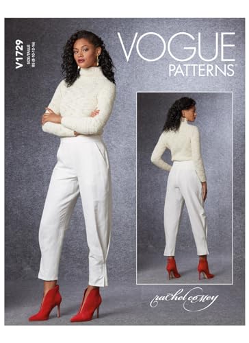 Vogue Patterns V1729B5 Damenrock/Hose, Weiß, B5 (36-38-40-42-44)