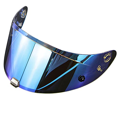 HshDUti Helmvisier Linse UV Schutz Nachtsicht Sicher Integralhelm Motorradhelm Visiere Linse Helm Gesichtsschutz Helmschild für HJ-26 RPHA11 RPHA70 Transparent Blau