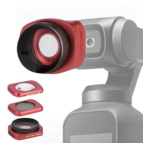 Topiky 3 Stück Kamera CR Weitwinkel + 12.5X Makro + CPL Objektiv Filter Kit Set für DJI OSMO Pocket Gimbal Kamera