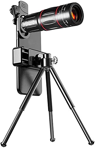 4-in-1-28-fach-Monokular-Teleskop für Smartphones mit Smartphone-Adapter, Stativ, HD-Hochleistungsanzug für Wandern, Camping, Vogelbeobachtung, Prisma