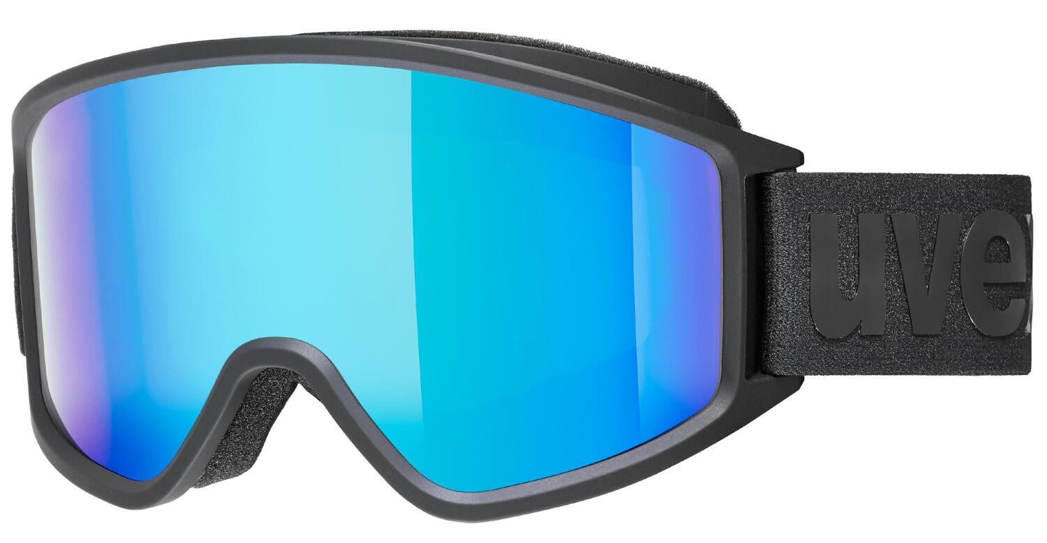 uvex g.gl 3000 CV Skibrille OTG (2030 black mat, mirror blue/colorvision green (S2))