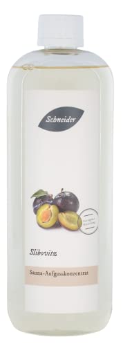Saunabedarf Schneider - Aufgusskonzentrat Slibovitz - fruchtig-aromatischer Saunaaufguss - 1000ml Inhalt
