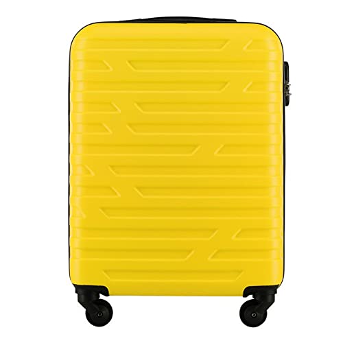 Stabiler Koffer-Trolley Handgepäck von WITTCHEN ABS 54 x 39 x 23 cm 2.8 kg 38 L Gelb Bordgepäck Bordcase 56-3A-391-80