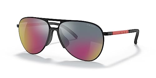 Prada Sonnenbrillen LINEA ROSSA SPS 51X Matte Black/Grey Blue Red 59/15/145 Herren