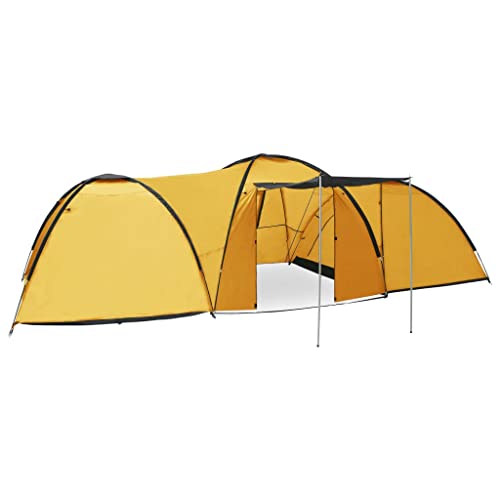 Sporting Goods Outdoor Freizeit Camping & Wandern Zelte Camping Igluzelt 650x240x190cm 8 Personen Gelb