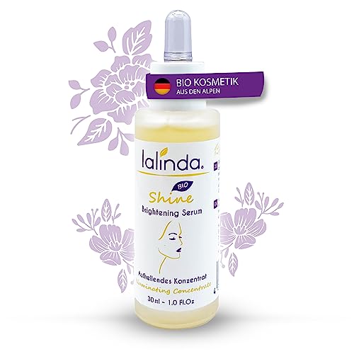 lalinda - BIO Brightening Serum - gegen Pigmentflecken Altersflecken und Falten - mit Blaualgenextrakt Hyaluron Ectoin Aloe Vera ✔Anti-Aging Effekt 30ml