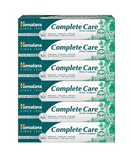 Himalaya Herbal Complete Care Toothpaste |Anti Inflammation, Anti-oxidant, Prevents Bleeding or Swollen Gum - 100% Vegetarian Herbal Toothpaste- 75ml (Pack of 6)