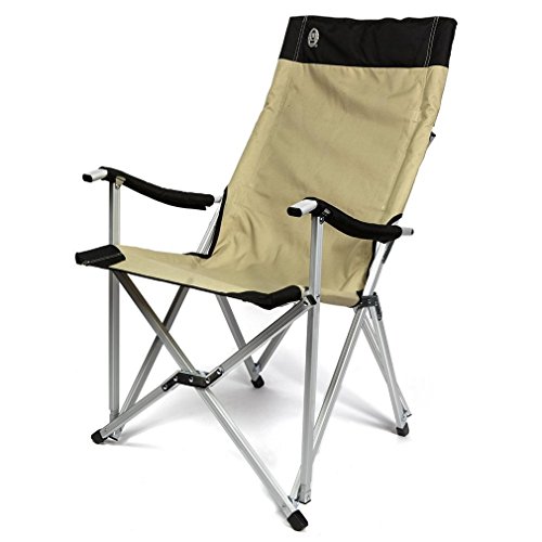 Coleman Faltstuhl Sling Chair mit Aluminiumgestell Zum Relaxen, Campingstuhl mit Armlehnen und hoher Rückenlehne, Transporttasche, bis Max. 113 kg