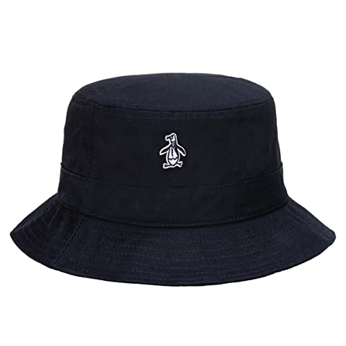 Original Penguin Unisex Logo Cotton Twill Bucket Hat (Dark Sapphire)
