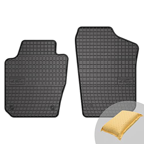 FROGUM EL Toro Gummimatten Ganzjähriges-Set von Autofussmatte Auto Fußmatten für Skoda Fabia III 2014-2021 | Beständiges Gummi Material | 1,5cm Schutzkante