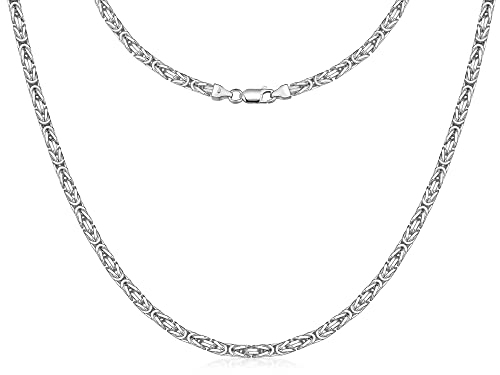 Königskette 4,5mm, Silberkette - Länge wählbar 38-120cm - echt 925 Silber (70)