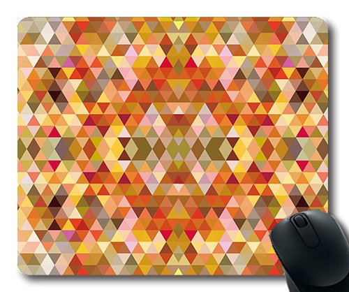 (Precision Lock Edge Mouse Pad) Akiba Abstract Geometry Background Triangle Design Gaming Mouse Pad Mouse Mat for Mac or Computer